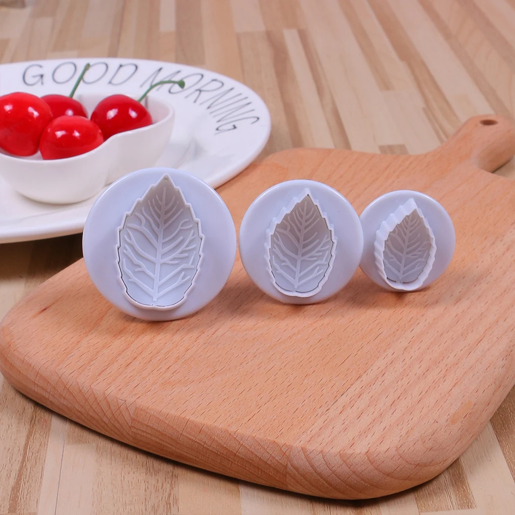3 шт помадка форма торта Форма листьев розы украшения формы Сахар ремесло печенья