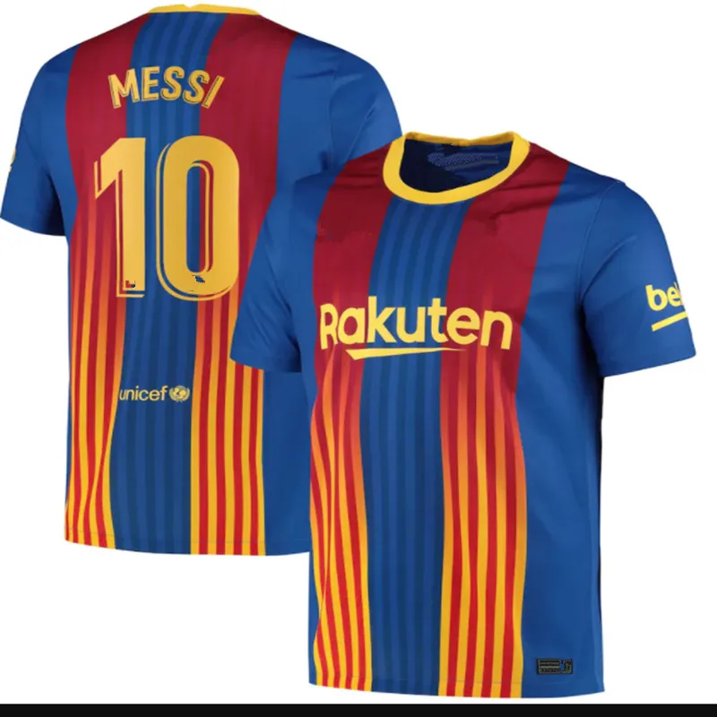 

DE JONG new 2021 21 -22 Top Quality BarcelonaES Shirt MESSI SUAREZ PIQUE O. DEMBELE ANSU FATI GRIEZMANN 2021-2022 men Shirt