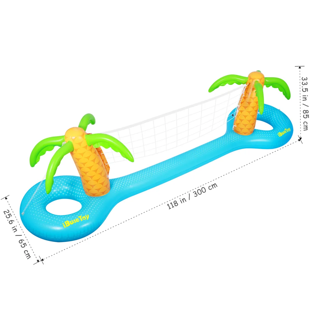 

IBASETOY 1PC PVC Inflatable Volleyball Game Set Floating Swimming Pool for Family Kids