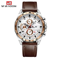 fashion mens watches business waterproof calendar leather band watch male clock military casual quartz watch relogio masculino
