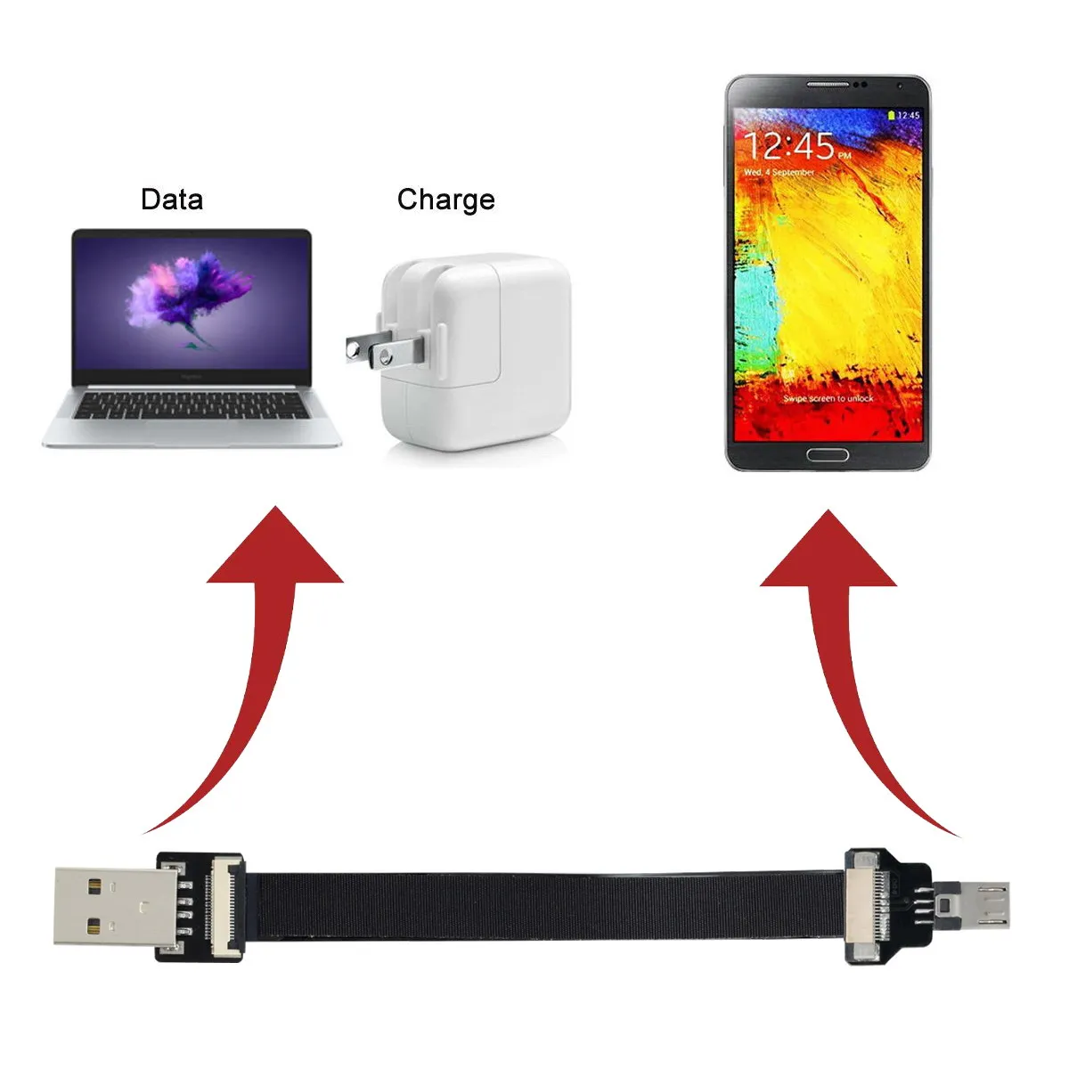 USB 2 0 Тип-Папа-папа Micro 5Pin или передачи данных со штекером на плоской подошве