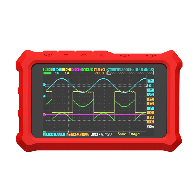 Резиновый защитный чехол для Ds213 Dso213 Ds203 Dso230 осциллограф (красный)|Детали и