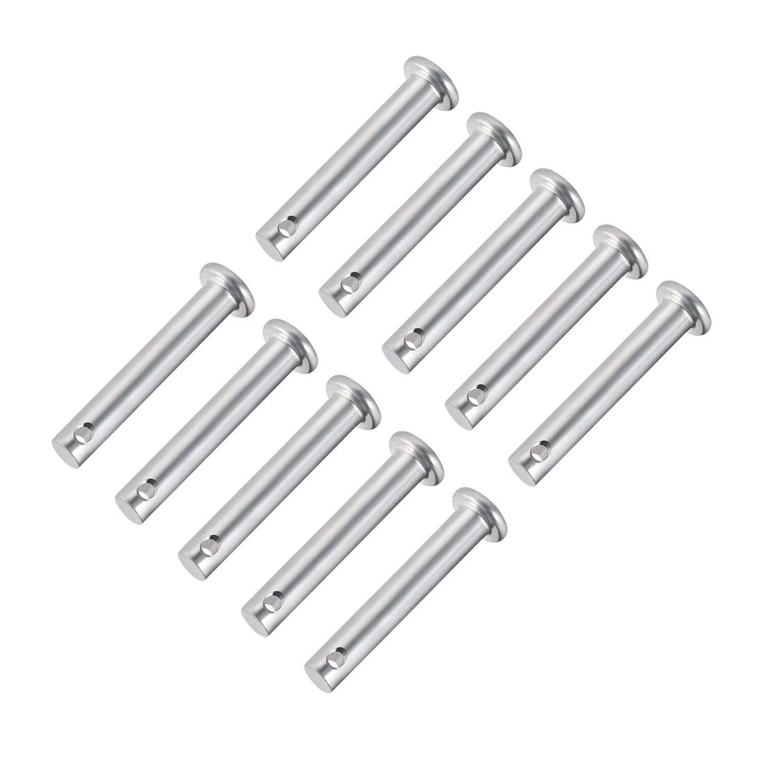 

uxcell Single Hole Clevis Pins,6mm x 35mm Flat Head Zinc-Plating Steel 10 Pcs