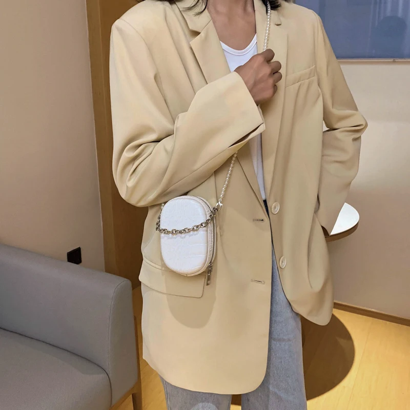 

Ainyfu Stone Pattern PU Leather Crossbody Bags For Women Summer Shoulder Handbags With Pearl Shoulder Belt Lady Mini Purses D339