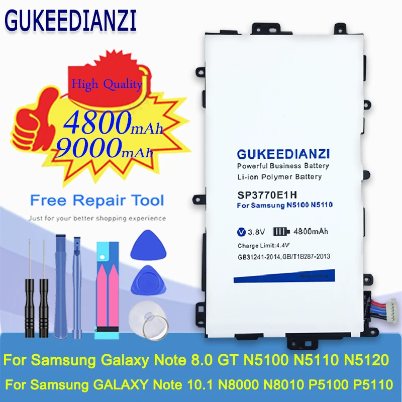 Аккумулятор SP3770E1H для планшетов Samsung Galaxy Note 8 0 GT N5100 N5110 C3011N5120 10 1 N8000 N8010 N802|battery for