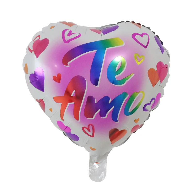 Globos de aluminio de 18 pulgadas para novia y novio, coraz&oacute;n de amor con dise&ntilde;o de Globos de Mylar, helio, para boda y D&iacute;a de San Valent&iacute;n, 50 unids/lote-1