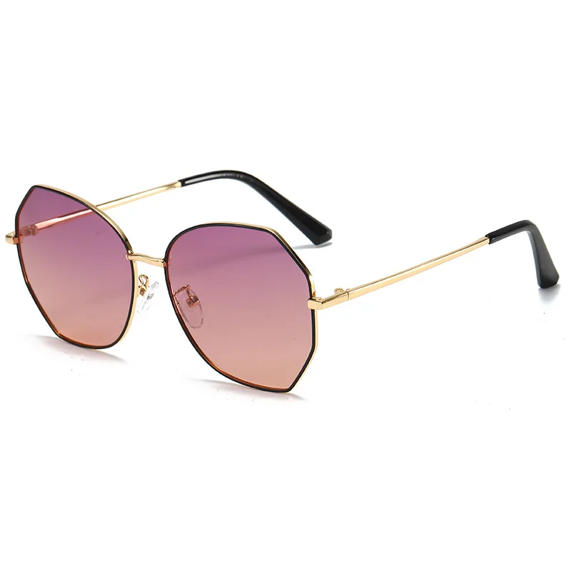 

5421 New style metal Polarized Sunglasses Women's fashionable large frame sunglasses