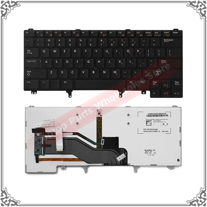 Оригинальная английская клавиатура для Dell Latitude E6320 E6330 E6420 E6430 E6440 E5420 E5430 сменная с