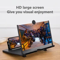16 inch 3d mobile phone screen magnifier hd video amplifier stand bracket with movie game magnifying folding phone desk holder