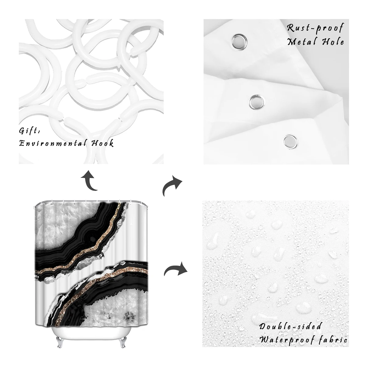 Глиттер из агата очень длинные тканевые занавески для ванны и душа комплекты