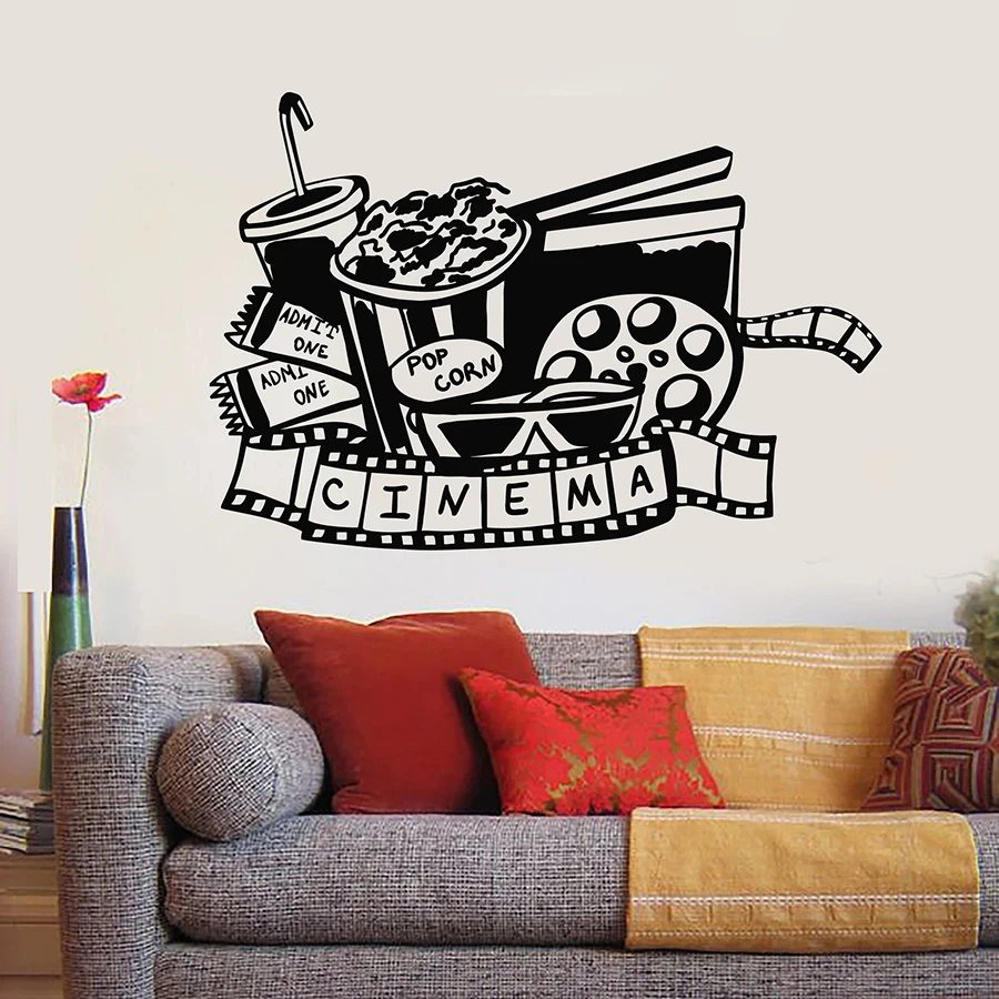 Настенная Наклейка для кинотеатра ТВ пленки фильмов дома виниловые наклейки на