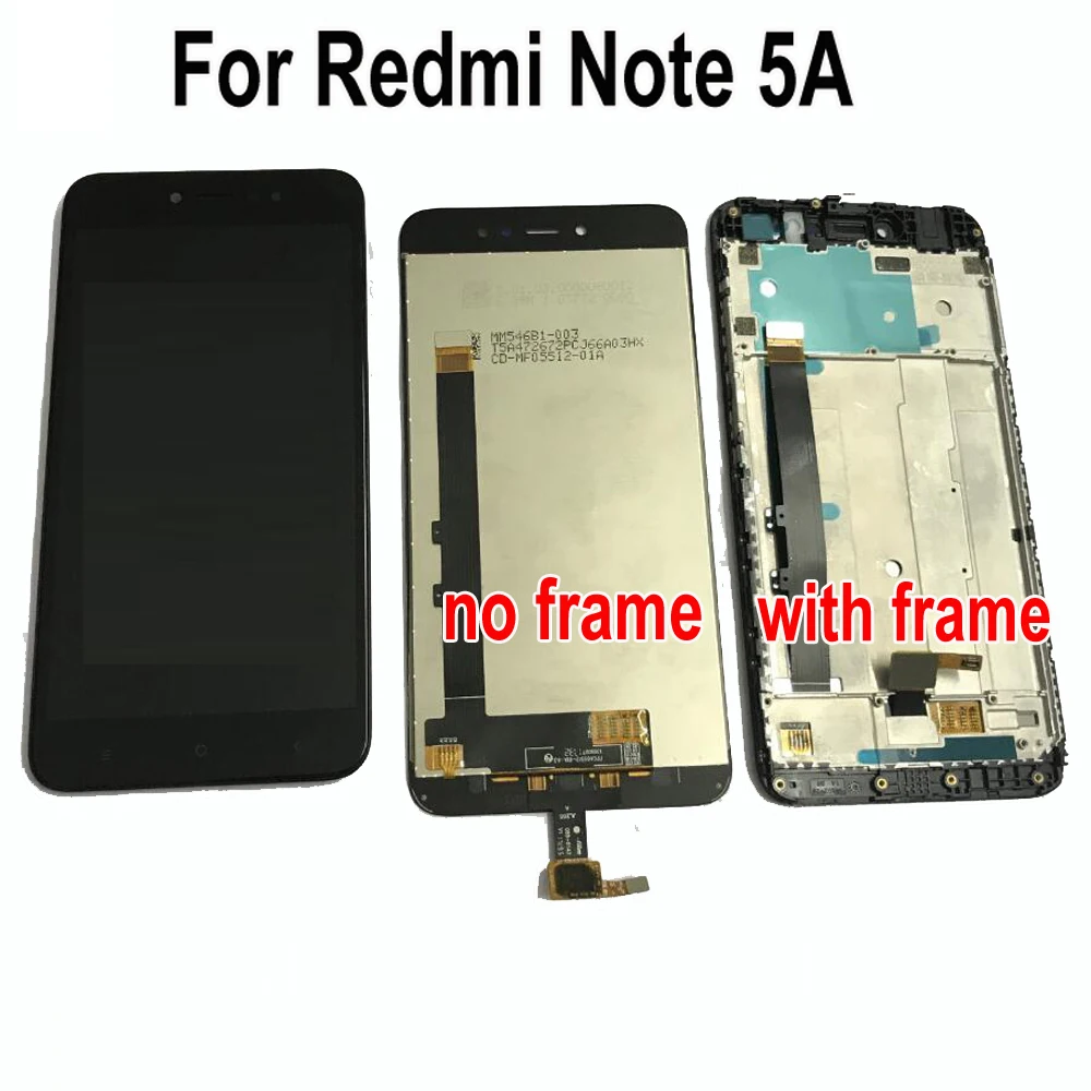 ЖК-дисплей с дигитайзером сенсорного экрана рамкой для Xiaomi Redmi Note 5A Prime Y1 / Lite 5