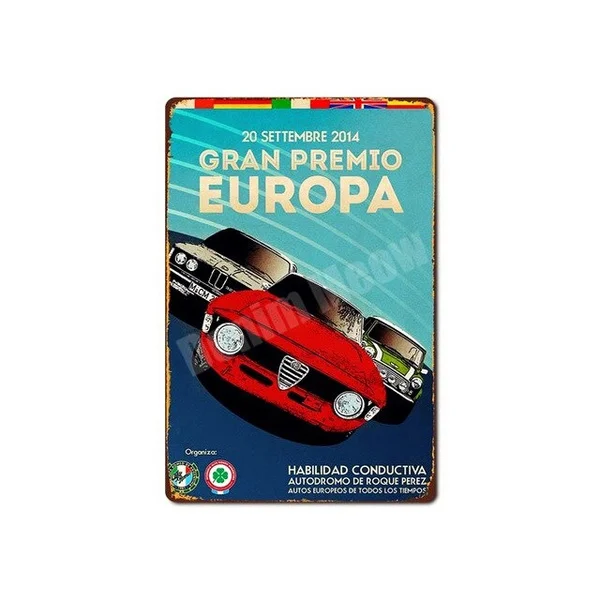 

Vintage Auto Races Antique Motorcycle Metal Tin Sign Classic Car Poster Bar Pub Race Track Decor Retro Wall Art Stickers MN130