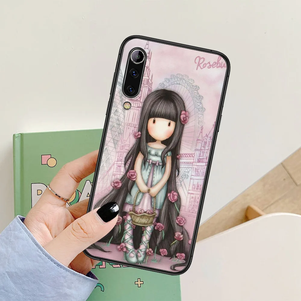

Cartoon Lovely Santoro Gorjuss Phone Case For Xiaomi Mi Note 10 A3 9 MAX 3 A2 8 9 Lite Pro Ultra black Back 3D Bumper Silicone