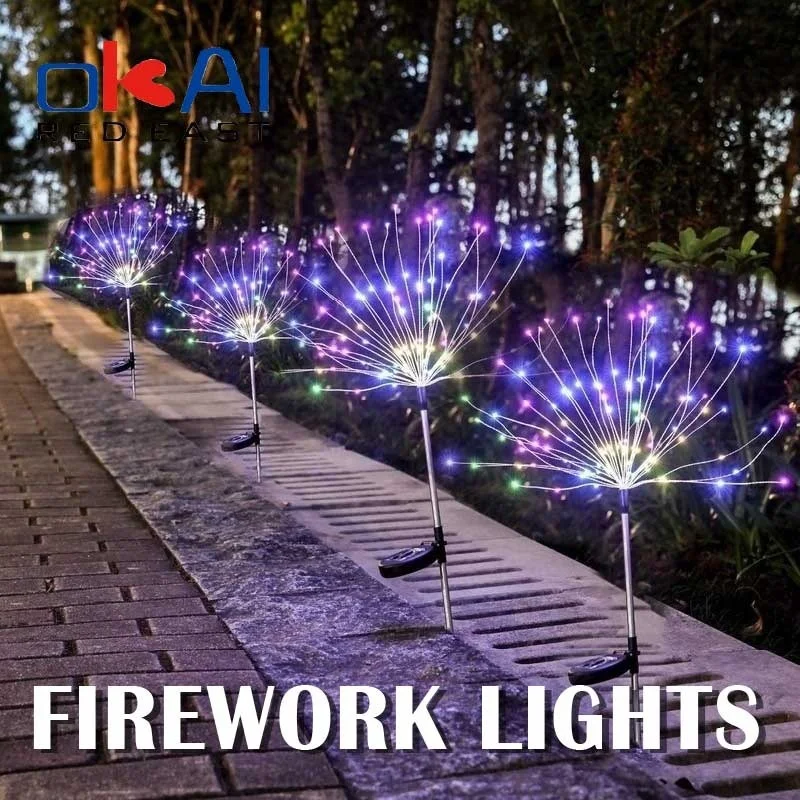 

Solar Firework Lights Outdoor Waterproof Powered Fireworks Trees for Walkway Patio Lawn Backyard,Christmas Party Decor