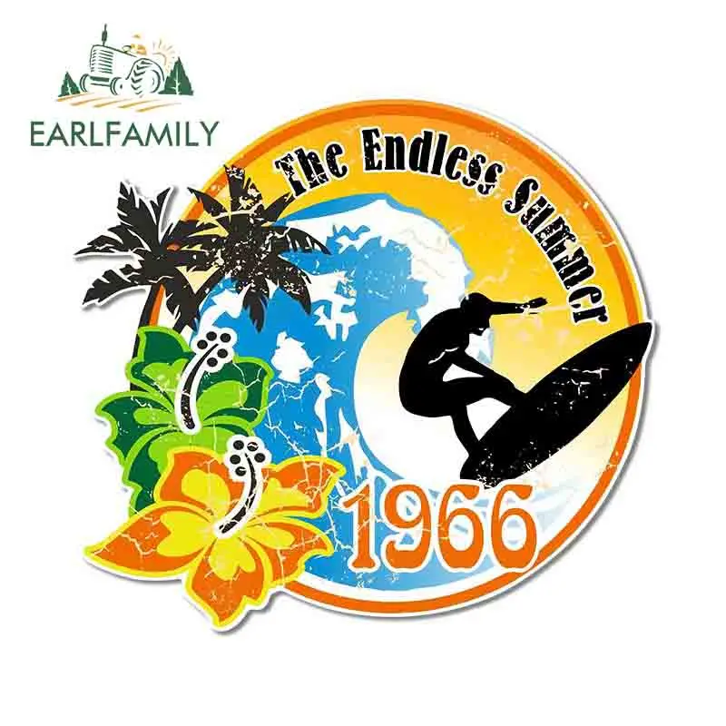 EARLFAMILY, 13 см x 12 см, автомобильная наклейка для пожилых лет, лето 1966, дата, фотография, Виниловая наклейка