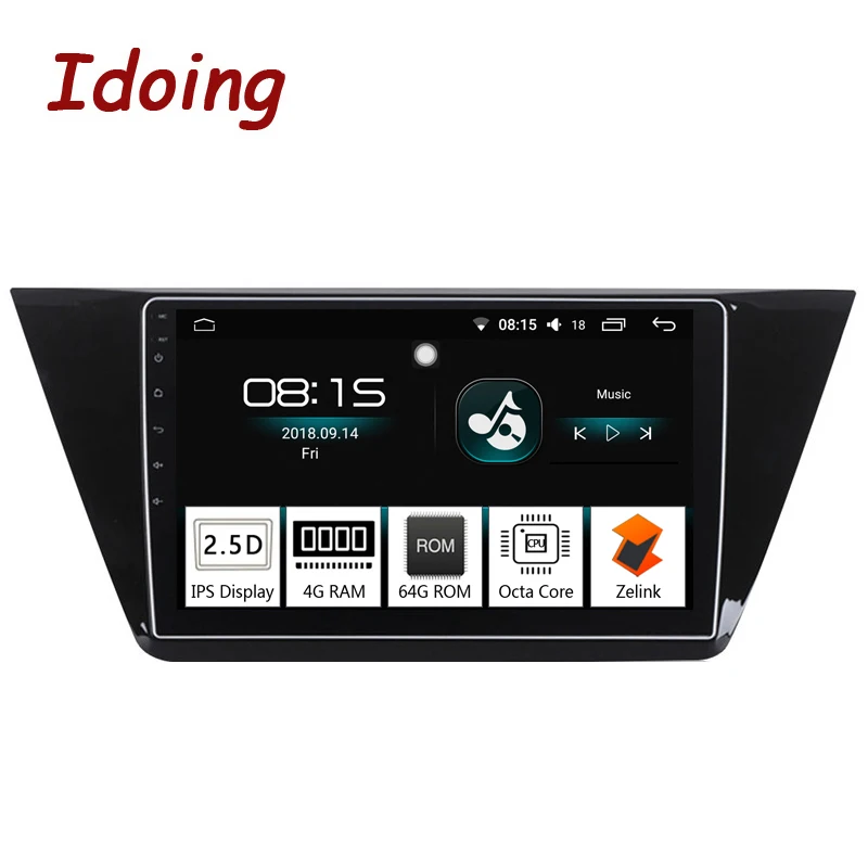 Idoing автомобильный мультимедийный плеер на Android 10 2 экран 2016 дюйма 4 Гб + 64