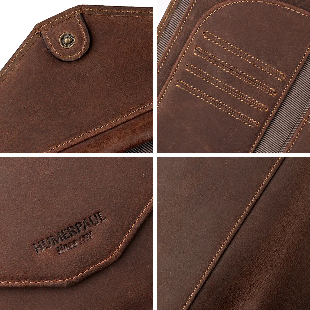 Мужской кошелек-клатч из кожи Крейзи Хорс Большой Вместительный длинный