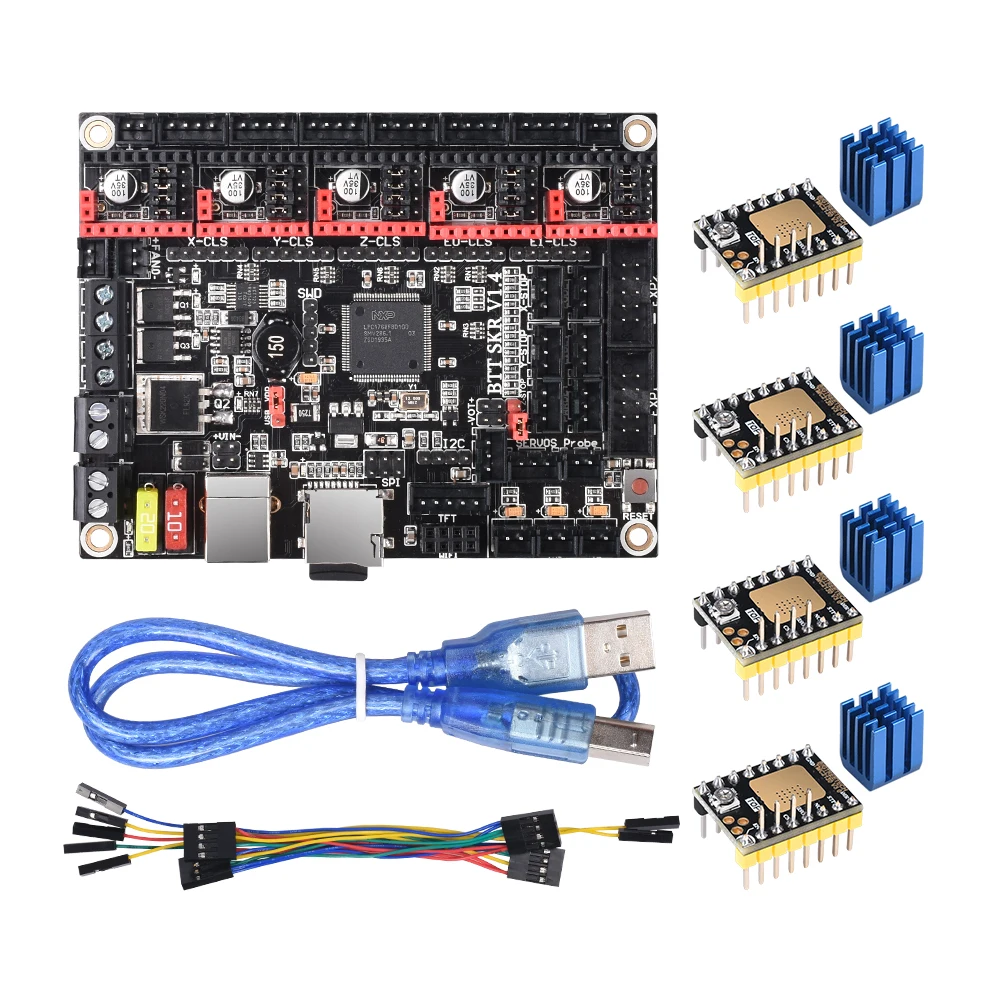 Материнская плата BIGTREETECH SKR V1.4 BTT Turbo 32 бит для TMC2208 TMC2209 Шаговые драйверы детали 3D
