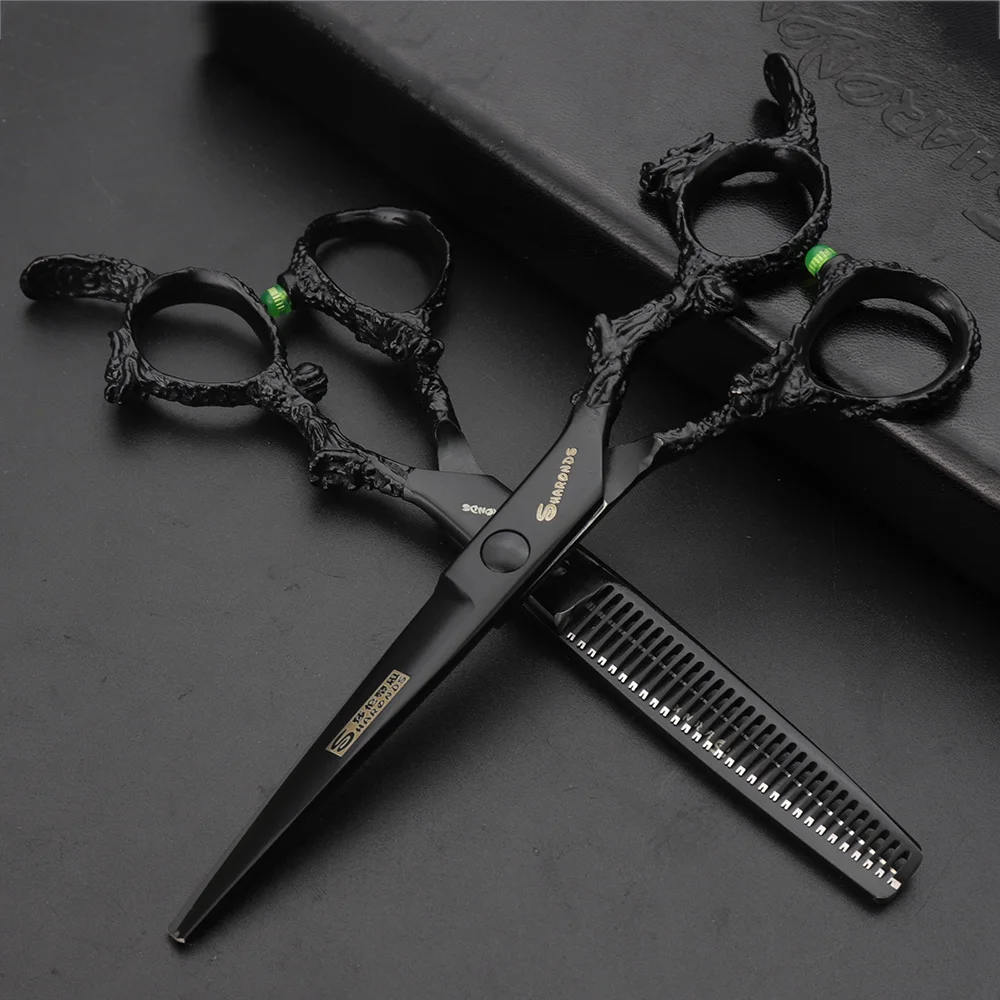 Парикмахерская 6 дюймовая профессиональная ручка Дракон Парикмахерские ножницы