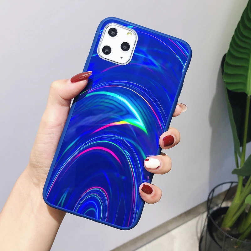 Чехол SUYACS для телефона с радужным градиентом iPhone 11 Pro Max XR XS X 7 8 6S Plus мягкая