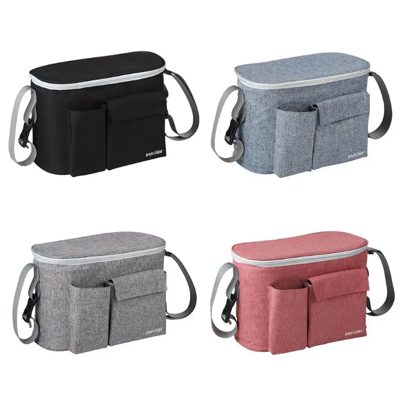 

2021 New Baby Stroller Bag Pram Nappy Organizer Travel Pushchair Hanging Milk Bottle Bag