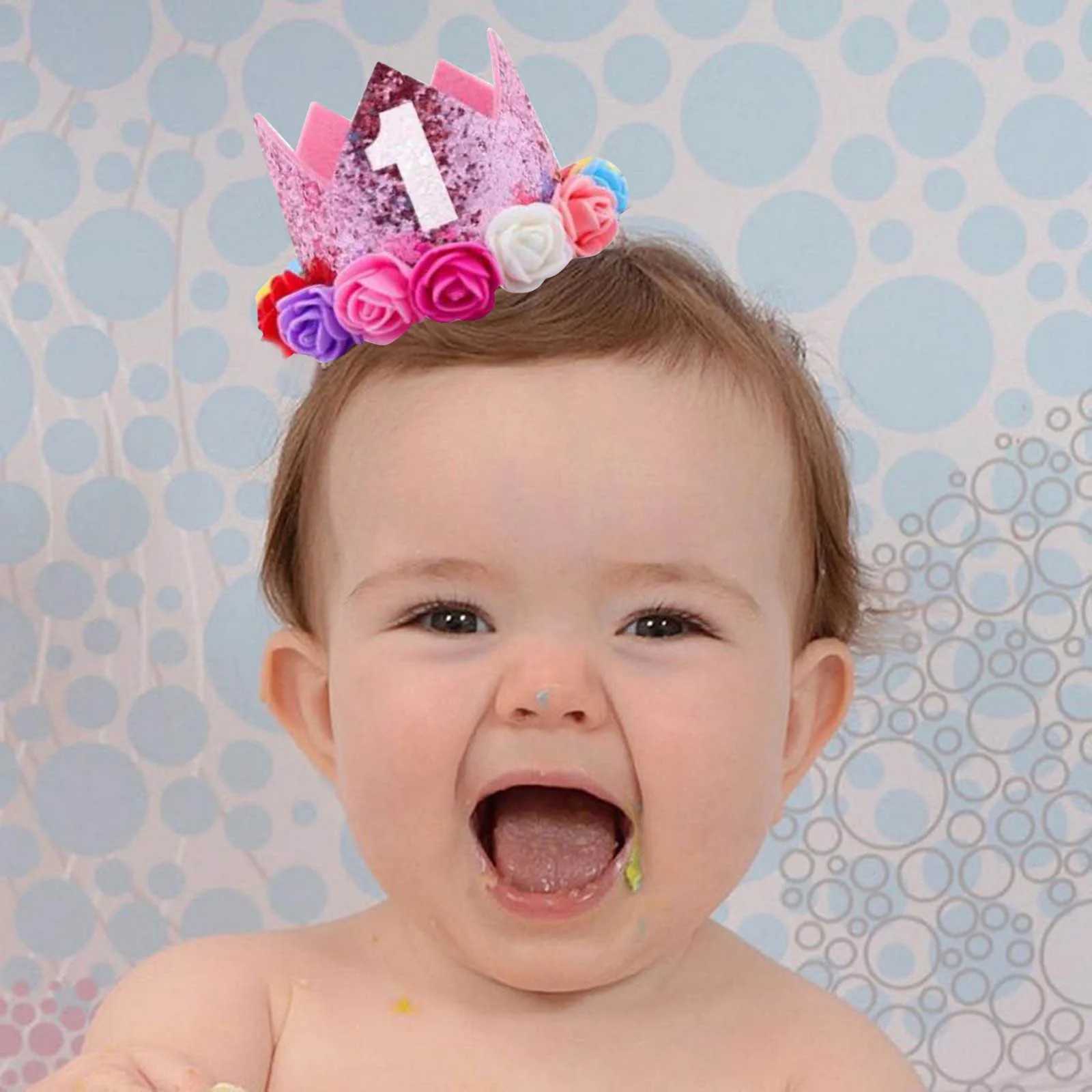 

Toddler Kids Baby Sequins Rose Elastic Brithday Number Head Accessories Kids Headwear Newborn Baby Headband