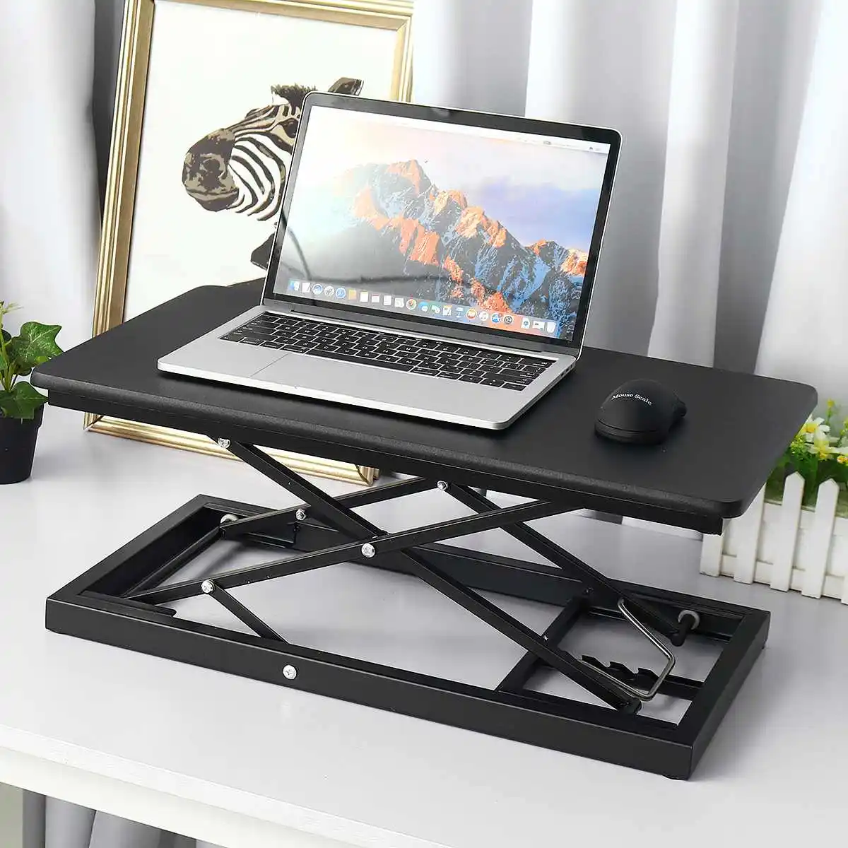 Adjustable Height Computer Desk Standing Desk Laptop Monitor Riser Home Office Tabletop Holder Home Office Furniture 3 Colors