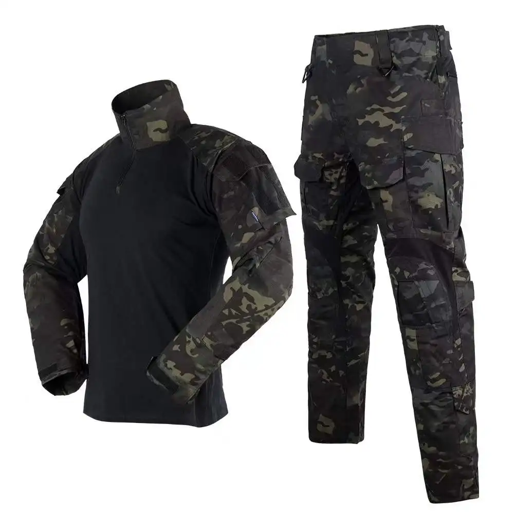 Combat Shirt Pant Camouflage Green Tactical Uniform Special Forces Soldier Suit Tactics Airsoft Training Uniform Hunting Suit