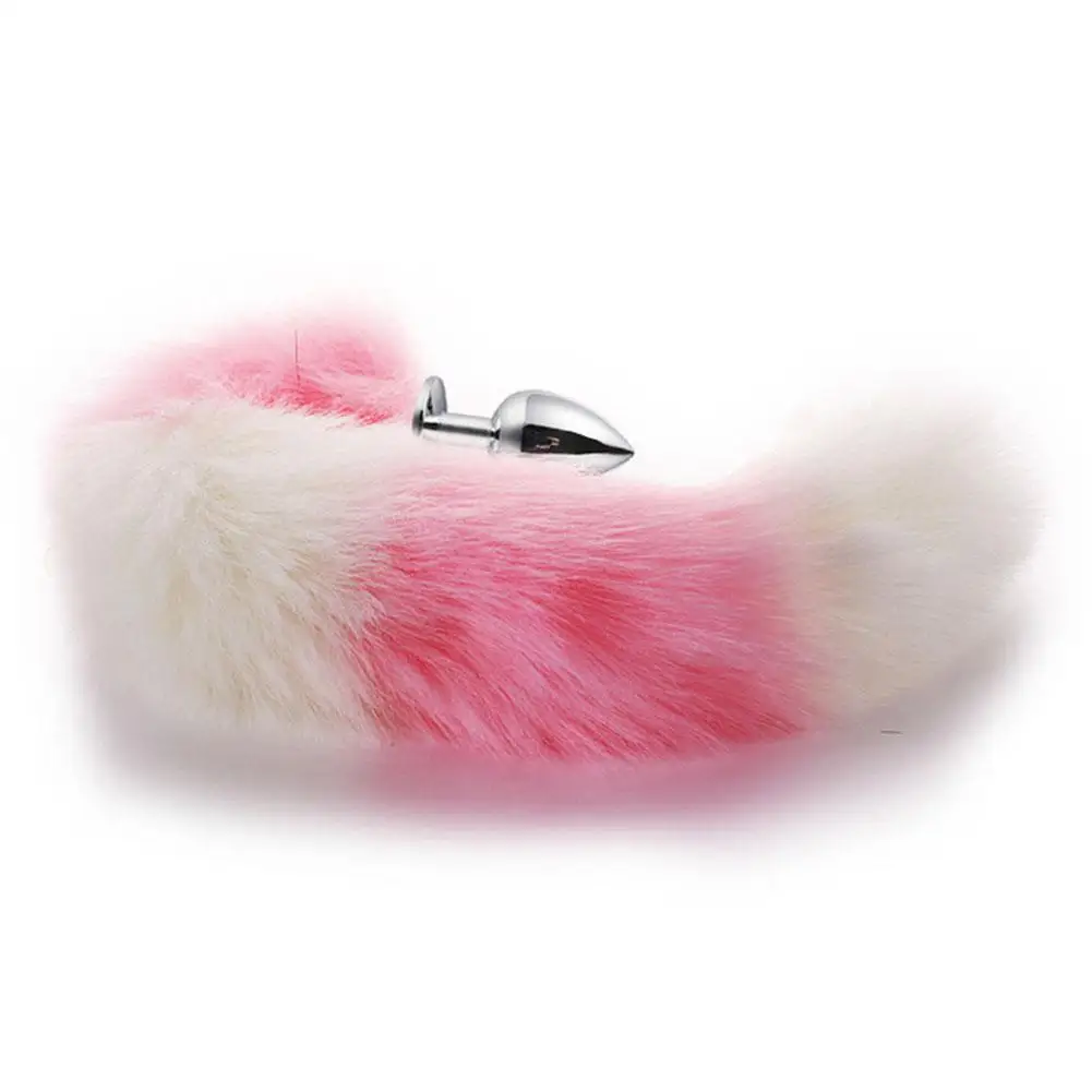 PERSONAGE 40 см Анальная пробка лисий хвост с большим настоящим кристаллом