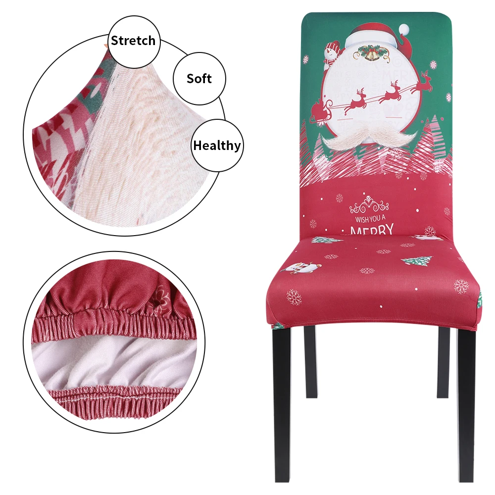 1/2/4/6 шт. Рождество чехлы для стульев большой эластичный сиденья на стулья