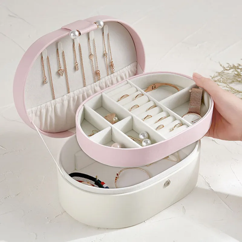 Новинка 2019 простая и красивая кожаная шкатулка для ювелирных изделий