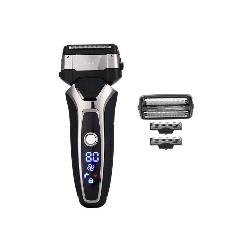 

Magnetic Suspension Electric Shaver Waterproof 1.5 Hours Fast Charging Shaving Razor Professional 3 Blade Shaver + Extra Head 31