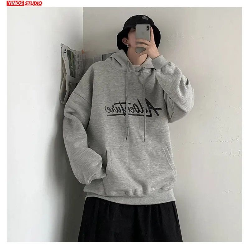 Прямая поставка 2020 Повседневный хлопковый пуловер Мужской принт оверсайз