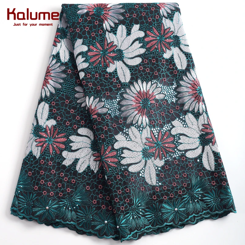 Африканская кружевная ткань Kalume 2021 высококачественное хлопковое кружево