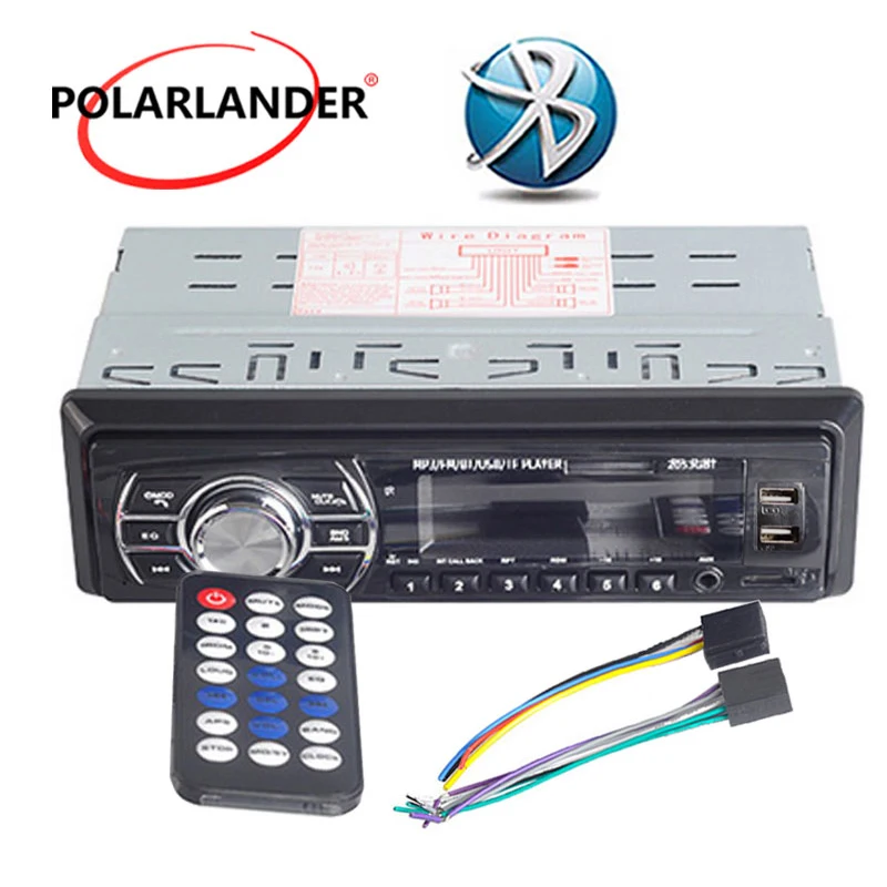 1 Din Bluetooth разъём подачи внешнего сигнала Aux-радио в автомобиле Поддержка USB/SD/MMC
