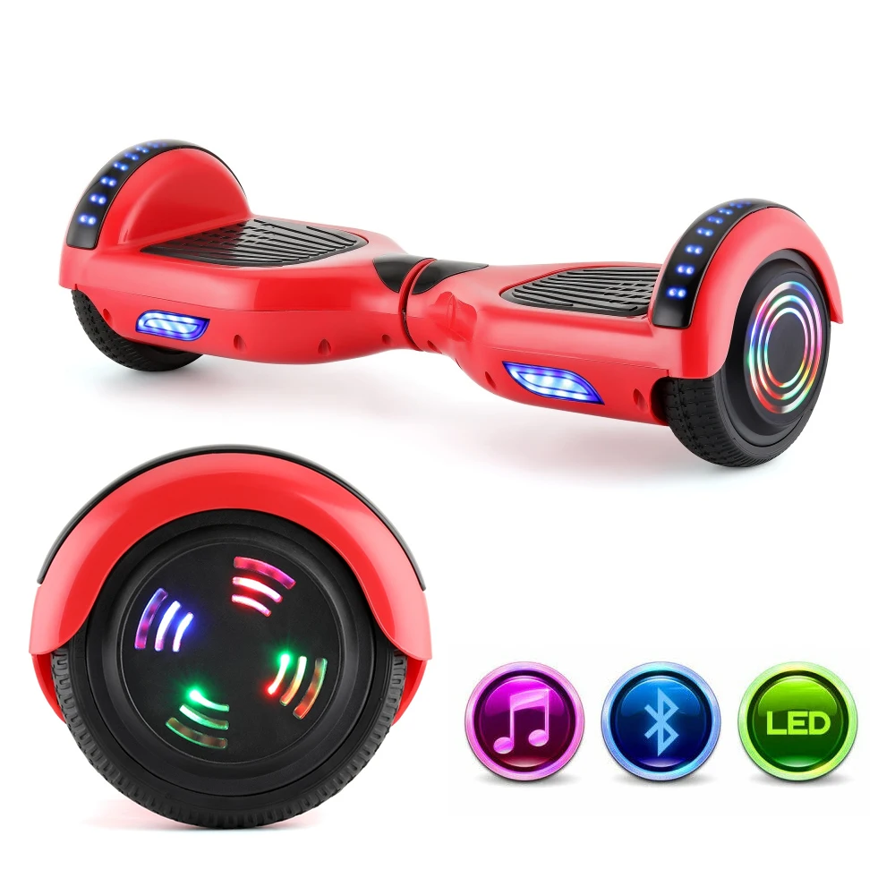 IScooter 6 5 дюймов 2 колеса Bluetooth умные электрические Ховерборды со светодиодной