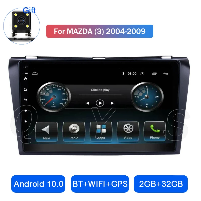 Мультимедийный видеоплеер на Android 10 автомобильный проигрыватель estereo для Mazda 3 2004