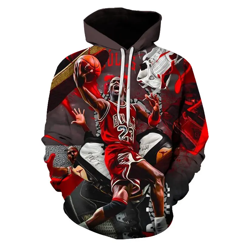 

2021 Spring and Autumn Men's 3D Printing Hoodie Basketball Star Hoodie Boy City Style Long Sleeve Popular Sweatshirt Sweatshirt