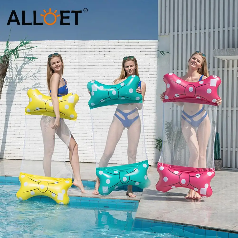 Summer Inflatable Foldable Floating Row Beach Swimming Pool Water Hammock