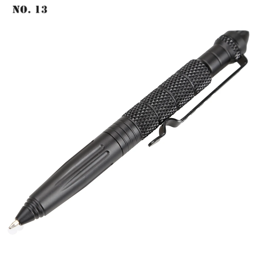Ballpoint Pen Design Tactical Multi-function Tool Aluminum Alloy Glass Knife EDC Outdoor Survival Black/Silver | Инструменты