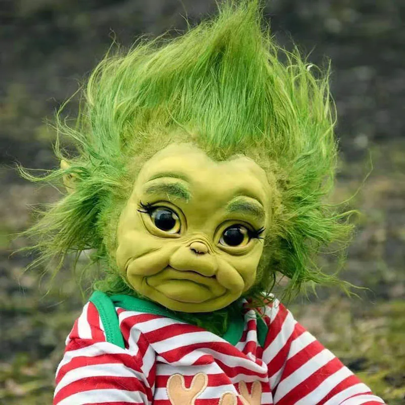 Реалистичная мультяшная Кукла Reborn Baby Grinch Рождественская кукла подарки для детей