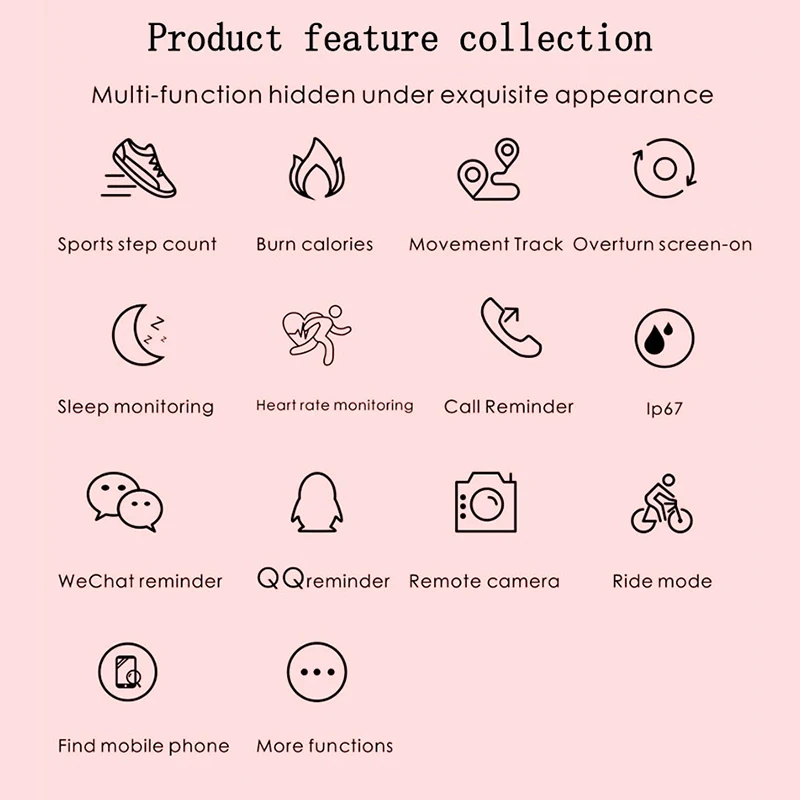 US Captain HF Фитнес Браслет сенсорная кнопка цветной дисплей умный будильник смарт