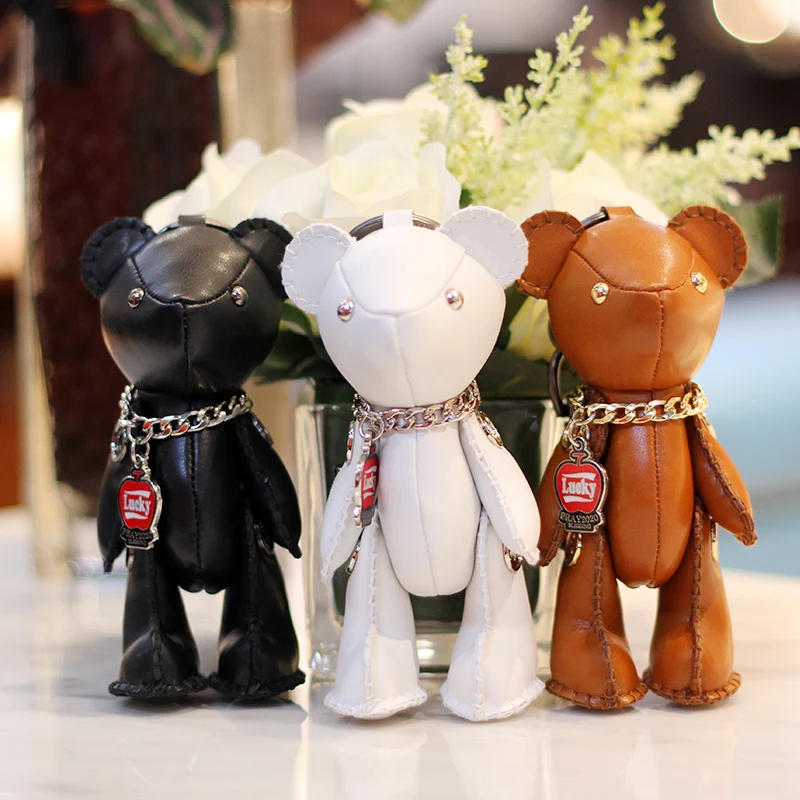 Искусственная кожа животное медведь кролик автомобиль брелок Подвеска кукла