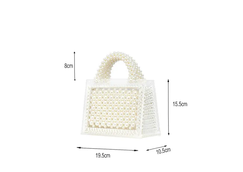 2020 Новый известный бренд ПВХ прозрачная плетеная жемчужная сумка Горячая