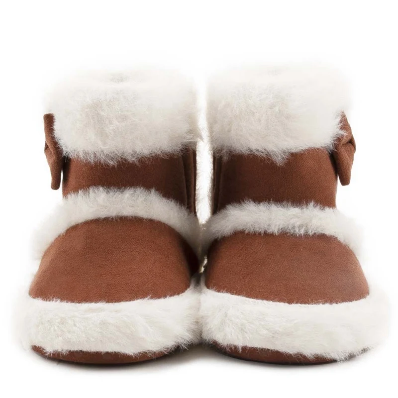 Теплые зимние ботинки для новорожденных на мягкой подошве с бантом|Сапоги| |