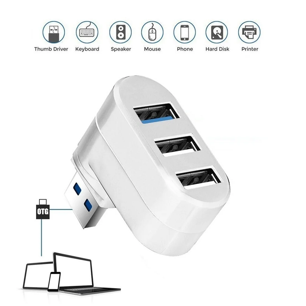 

Новый 3-портовый мультиразветвитель для ноутбука, ноутбука, компьютера