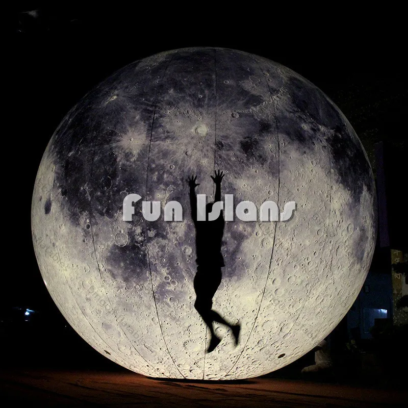 Гигантский надувной шар в виде планеты и Луны 8mH светодиодный светильник кой