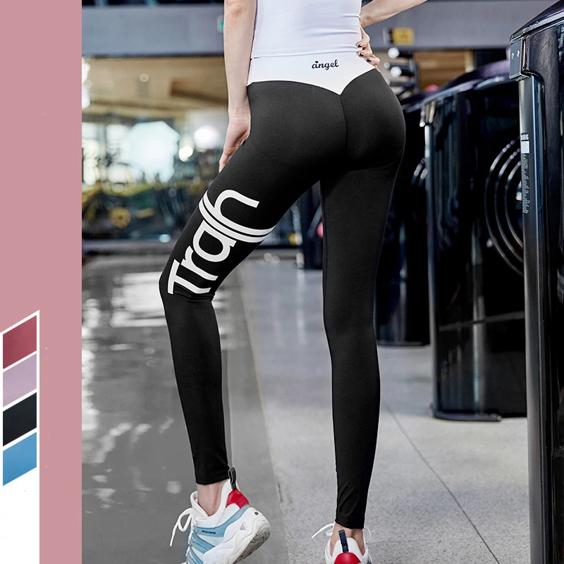 Леггинсы для фитнеса с высокой талией женские бесшовные энергетические колготки