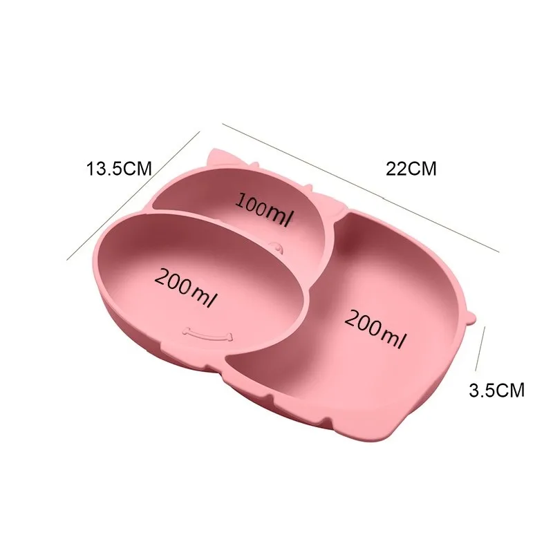 

Feeding Tableware Bowl Dishes Silicone Baby Feeding Plate Kids Bowl For Breakfast Lunch Dinner Feeding Tableware With Spoon Fork